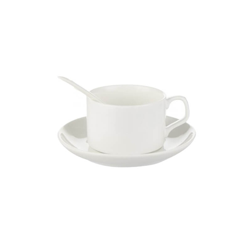 Set de Tazas 5 Onz. con Platillos y Cucharitas