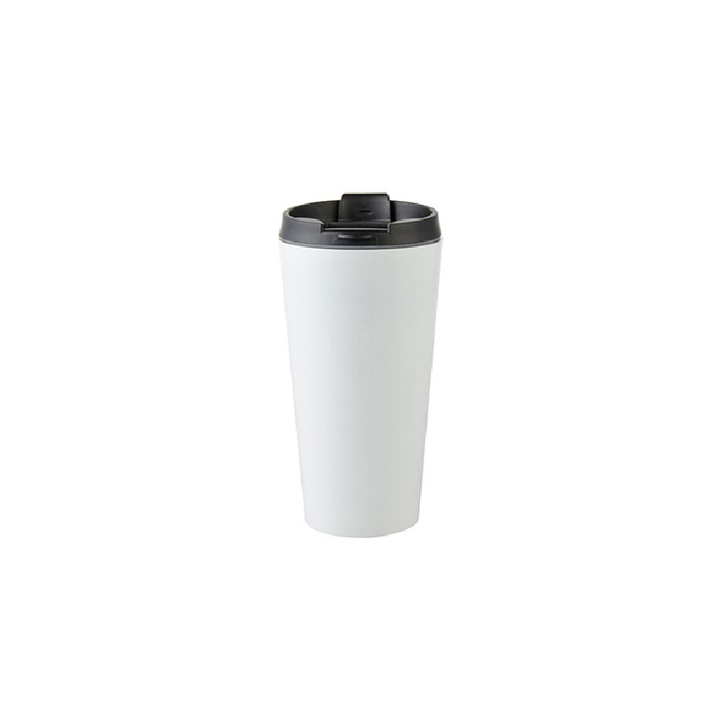Termos de Acero Blanco Conico con Tapa Sencilla 16 Onz